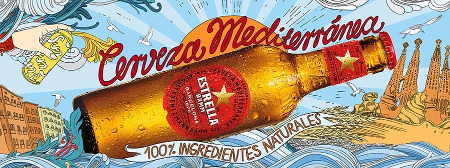 Estrella Damm Beer illustration