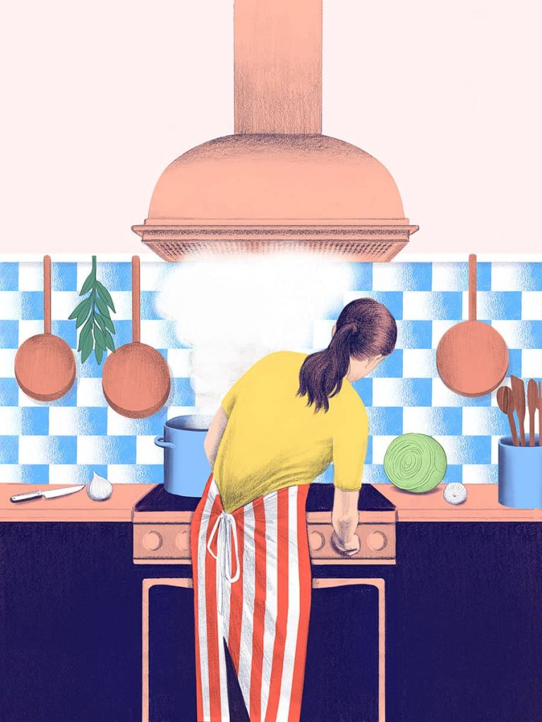 woman cooking