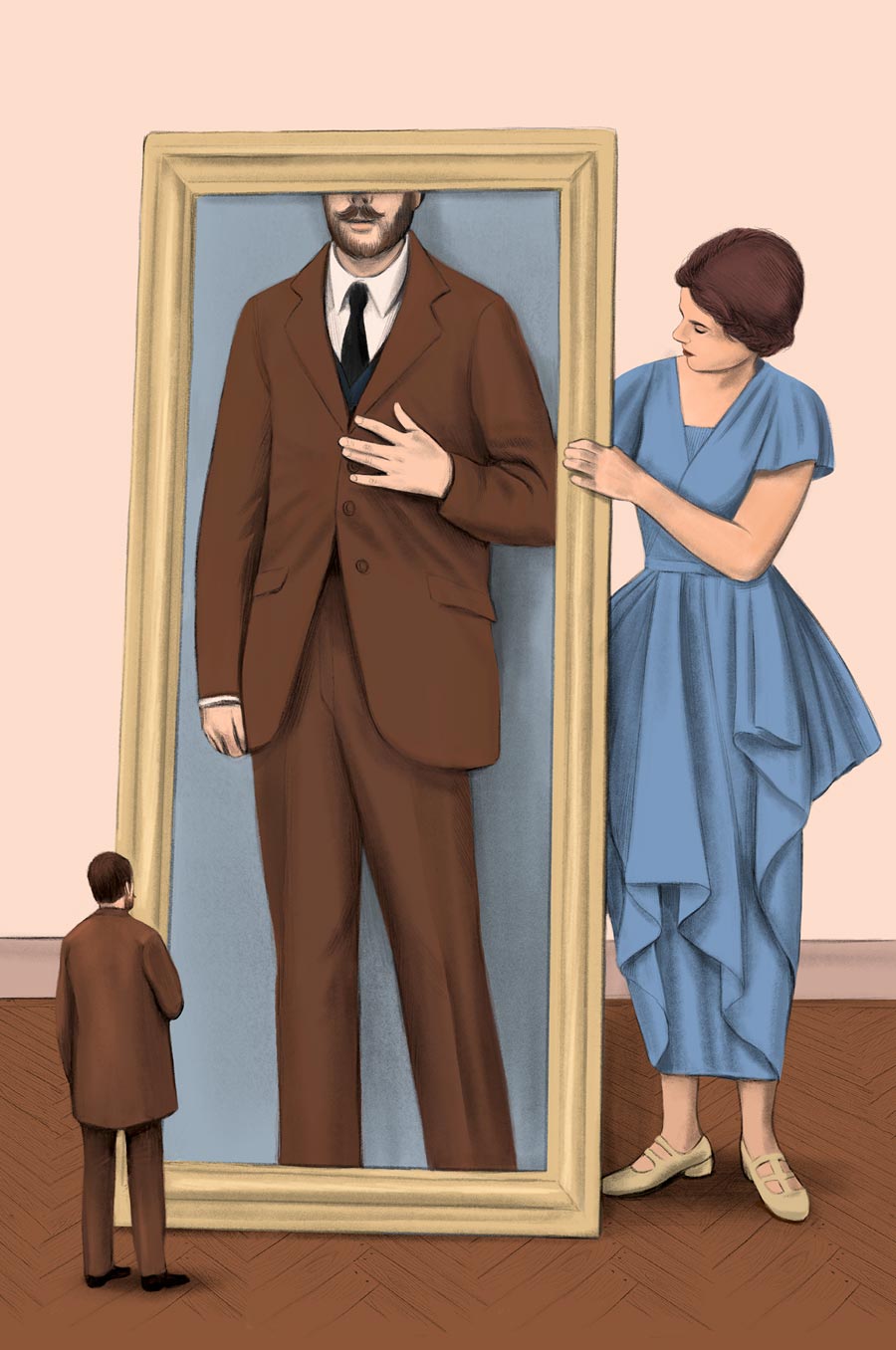 novela, portada, cover art, illustration, a room of one's own, una habitación propia, Virginia Woolf, feminism, silja goetz, siljagötz, illustration