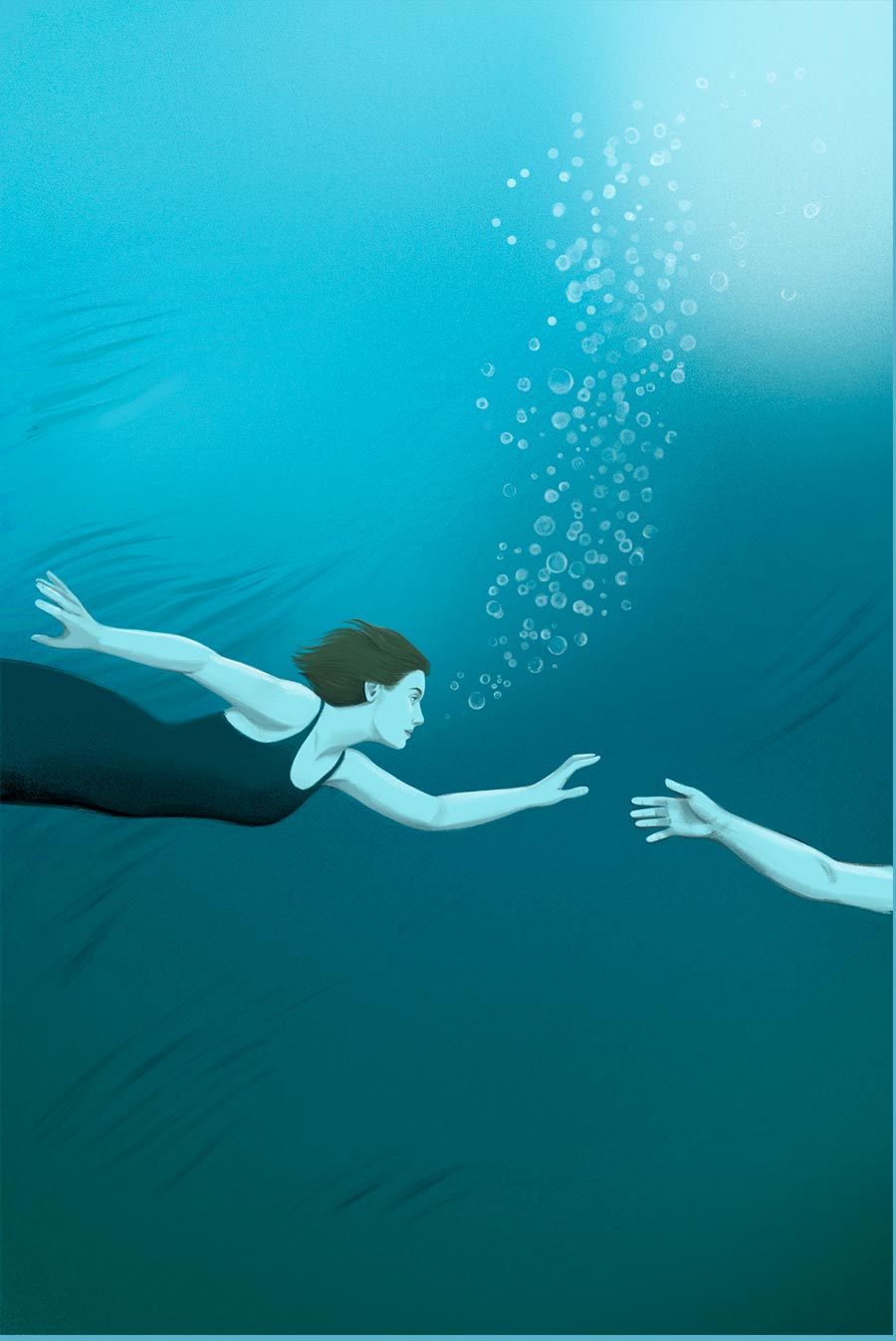 Emmanuelle Favier, Escuchar las aguas bravas, Anaya ADN , Silja ötz, Silja Goetz, Cover illustration